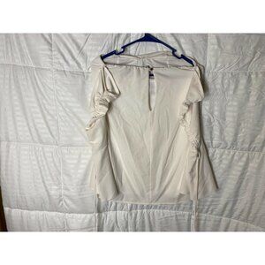 FASHION NOVA WOMENS OFF SHOULDER SEXY WHITE LONG SLEEVE BLOUSE TOP SHIRT SIZE M